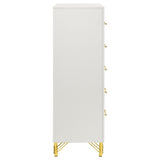 Chesney - 5 Drawer Chest With Trim - White