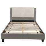 Bed Set With 2 Tone Upholstered Headboard
