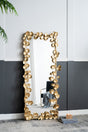 Full Length Mirror With en Leaf Accents, Floor Miiror For Living Room Bedroom - Gold - Floor Mirrors - Alpine Outlets