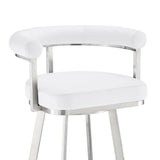 Nolagam - Swivel Bar Stool - Brushed Stainless Steel