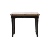 Elaine - Extension Dining Table - Black / Light Brown