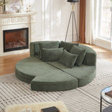 Semi Circular 2 In 1 Sofa Bed With Neck Pillow