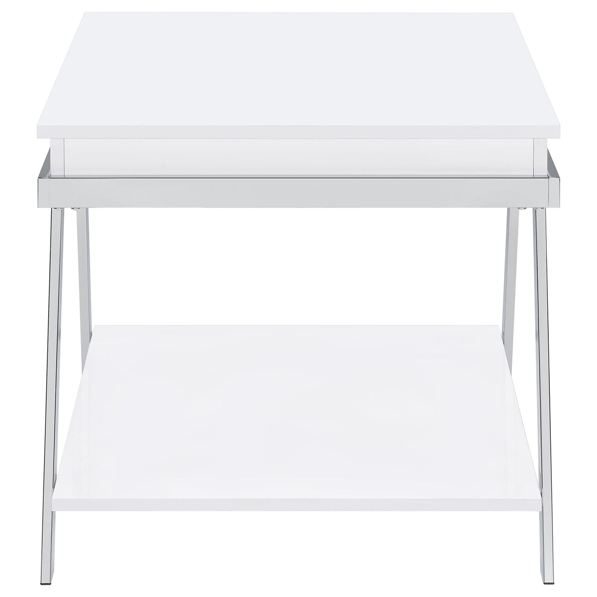 Briana - 2 Piece Coffee And End Table Set With Lift Top Legs - Gloss White