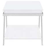 Briana - 2 Piece Coffee And End Table Set With Lift Top Legs - Gloss White