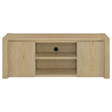 Susac - 3 Piece Entertainment Center With TV Stand And Media Towers - Light Oak