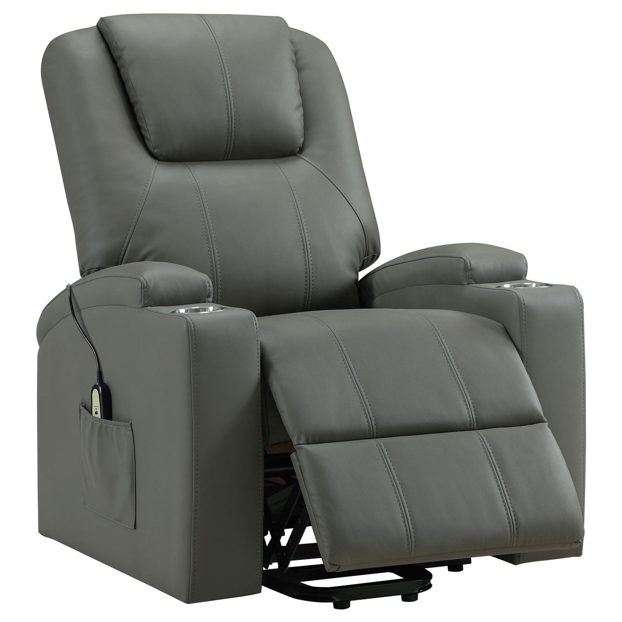 Macklin - Power Lift Massage Recliner With Heat And Dual Cupholders