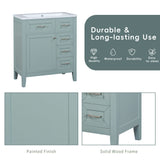 Modern Bathroom Vanity With Sink Combo, 3 Drawers, Undermount Drop-In Sink