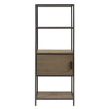 Darley - 3 Shelf Bookcase With Storage Cabinet - Gray