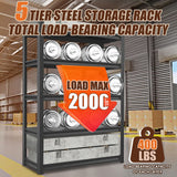 5 Tier Heavy Duty Shelving Unit Adjustable Shelving Units