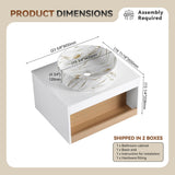 Floating Bathroom Vanity With Vessel Sink