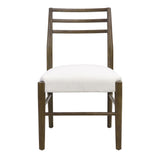 Farmhouse Style Dining Chair Set With Ladder Back Design
