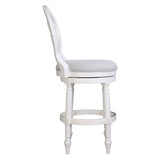 Stool With Back And Swivel Upholstered Seat