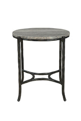 Stonewall - End Table - Silver / Black