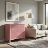 Fluted 3 Drawer Nightstand With Soft Close Slides