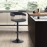 Calista - Adjustable Bar Stool With Golden Bronze Frame