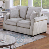 Contemporary 2 Piece Sofa Set With Matching Pillows