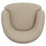 Swivel Accent Chair With Sculptural Base