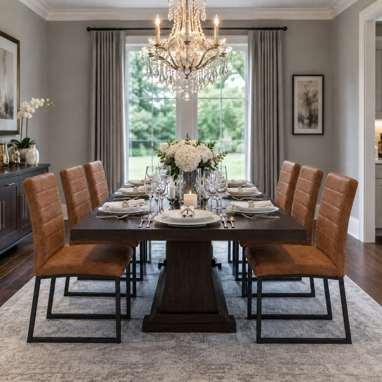 Oversized Square Design Dining Chairs For Home