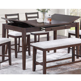 Counter Height Dining Table With Lift Top Storage And Front Drawer - Walnut