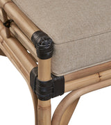 Golden Days - Rattan Chair With Leather Bindings