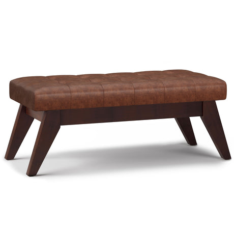 Draper - Upholstered Mid Century Tufted Ottoman Bench - Bench Ottomans - Alpine Outlets