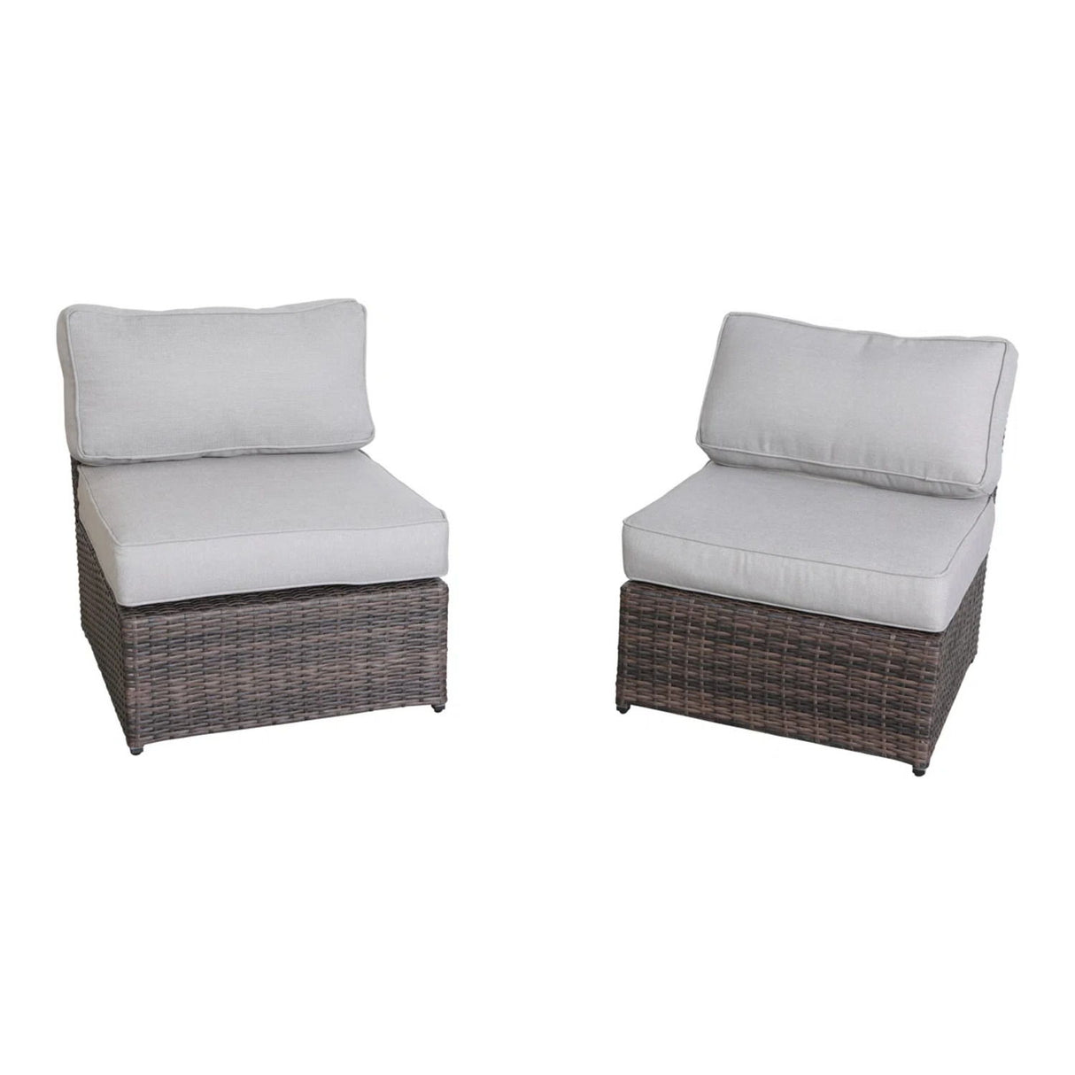 6 Person Patio Seating Set With Cushions And Durable - Brown