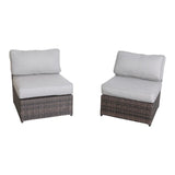 6 Person Patio Seating Set With Cushions And Durable - Brown