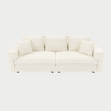 Plush Corduroy 4 Seat Sofa, Modern Comfy Upholstered Sofa Cloud Couch, Deep Seat Couches With Soft Pillows