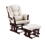 Upholstered Glider Chair With Ottoman