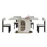 Modern Dining Table Set With Storage, Includes Chairs