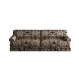 Luxuriously Comfortable Cloud Couch Sofa With Elegant Rolled Arms & Pleated Skirt Design
