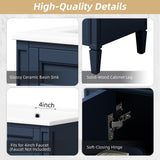 Modern Bathroom Vanity With Tip-Out Drawer And Soft-Close Hinges