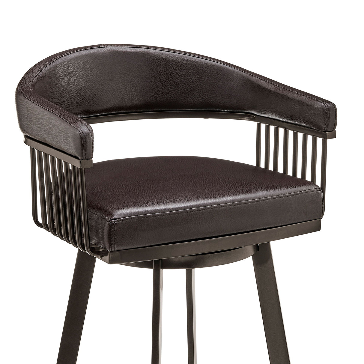 Bronson - Swivel Bar Stool - Java Brown Finish