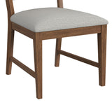 Glinda - Fabric Dining Side Chair (Set of 2) - Brown / Light Gray