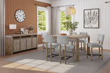 Pagosa - Upholstered Counter Height Stool (Set of 2) - English Knotty Oak / Gray