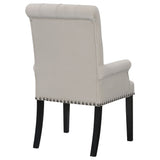 Norwich - Dining Arm Chair With Button Tufting And Rolled Top