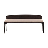 Estelle - Bench - Dark Brown / Beige