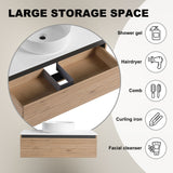 Wall Mounted Bathroom Vanity With Art Sink & 1 Soft Close Drawer