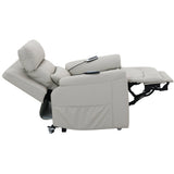 Marsha - Power Recliner With Lift & Massage - Light Gray