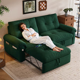 Cloud Like Convertible Sofa Bed For Living Rooms - Green