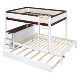 Bunk Bed With Twin Size Trundle, Storage And Desk