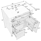 Bathroom Vanity With Flip Out Drawer, 2 Soft-Close Drawers