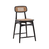 Macie - Counter Stool - Black / Light Brown