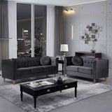 Chesterfield Sofa With Square Arms For Living Room