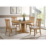 Auburn - Round Dining Table - Natural / Light Brown