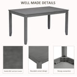 Kitchen Dining Set, Rectangular Dining Table & Upholstered Chairs