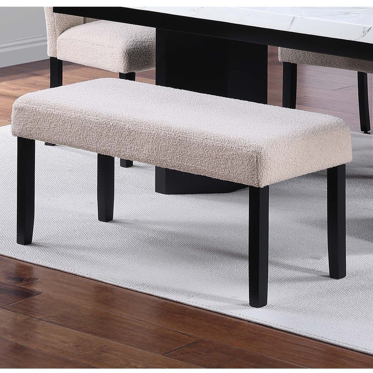 Contemporary Dining Bench Soft Upholstered
