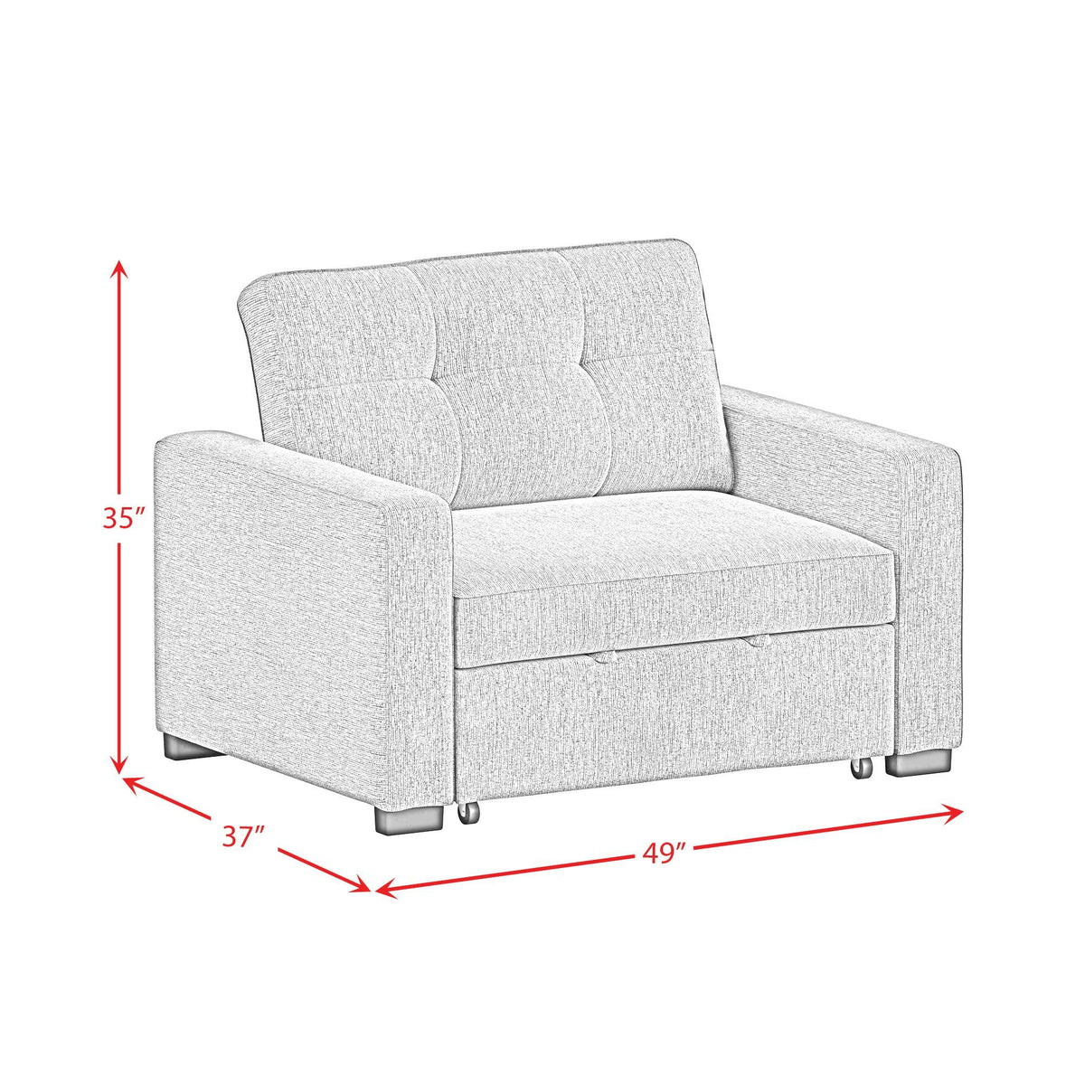 Homer - Klicklak Chair With Pull Out Bed
