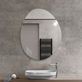 Asymmetrical Bathroom Wall Mirror - Silver