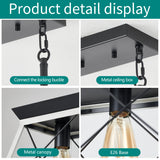 Chandelier Pendant Light For Dining Room Kitchen, 5 Light Fixture With Adjustable Height
